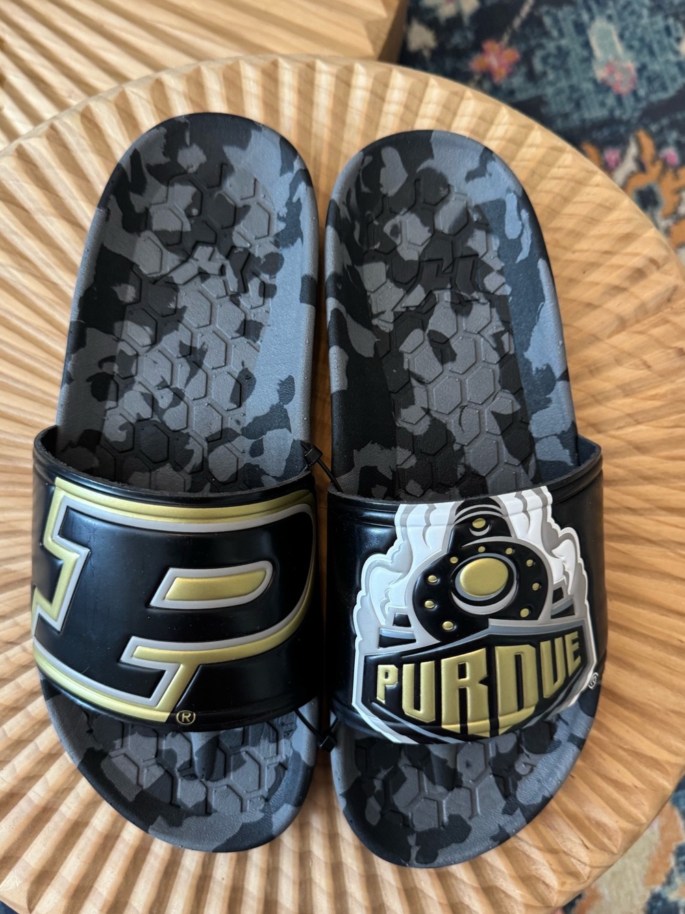 Purdue University Boilermakers HYPD Slydr Sports Sandals Slides Shower Beach